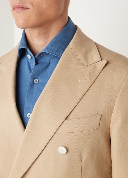 Van Gils Easton double-breasted-colbert - detail 6 zand