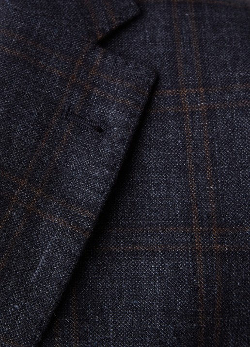 Van Gils Ellis 2-delig pak in zijdeblend - detail 5 donkerblauw