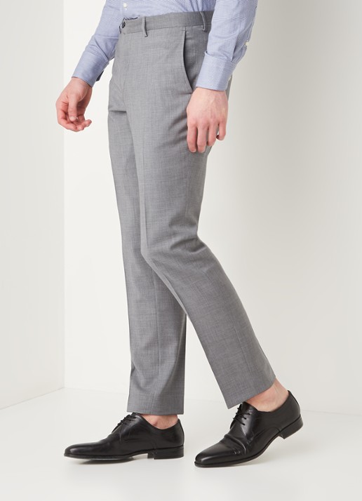 Van Gils Ellis regular fit pak van wol - detail 6 grijs