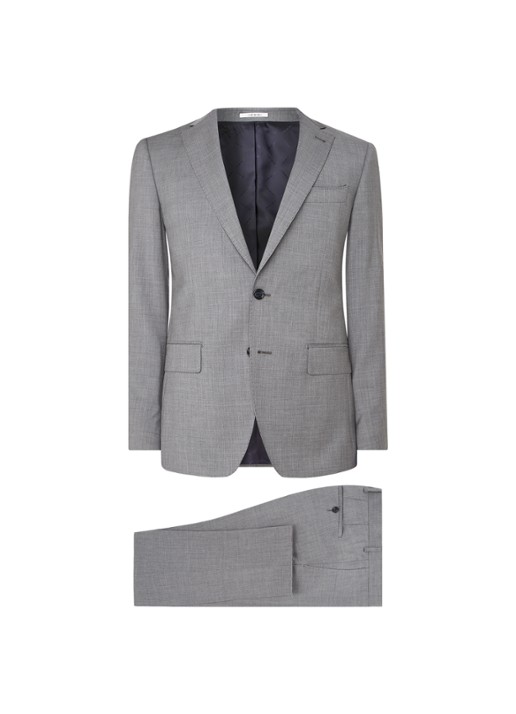 Van Gils Ellis regular fit pak van wol - voorkant 7 grijs