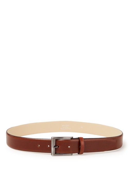 Van Gils Rhett riem van leer - voorkant 2 cognac