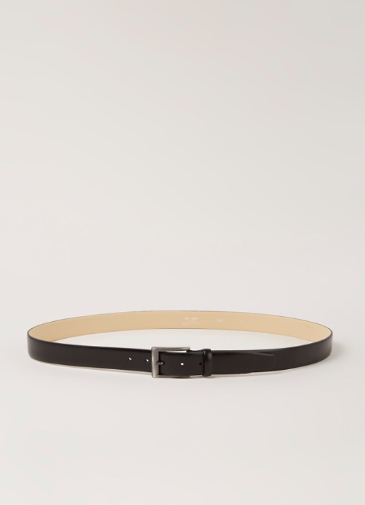 Van Gils Rhett riem van leer - voorkant 3 zwart