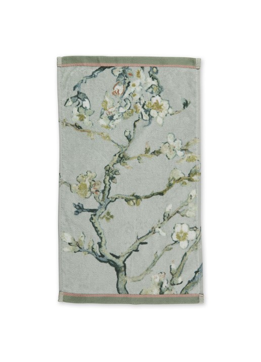 Van Gogh Museum Blossom badhanddoek 30 x 50 cm - voorkant groen