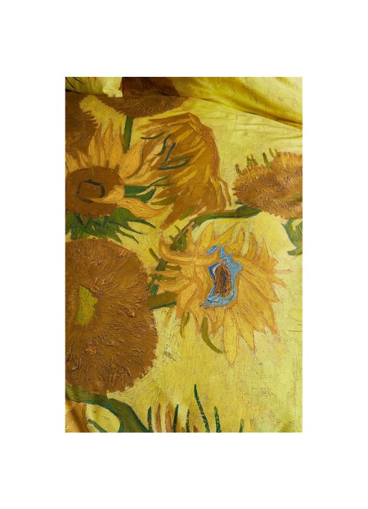 Van Gogh Museum Tournesol katoensatijn dekbedovertrekset - inclusief kussenslopen - detail 4 geel