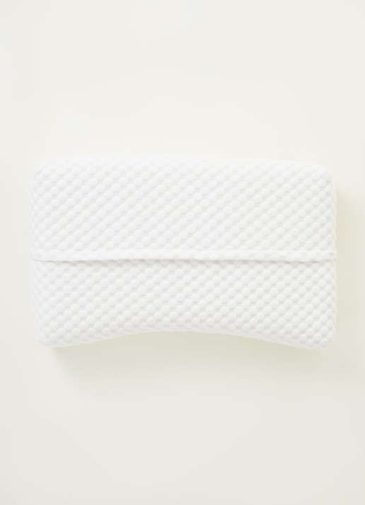 Vandyck Ergonomic 10 medium hoofdkussen met vulling van natuurlatex 60x 40 cm - voorkant 2 wit