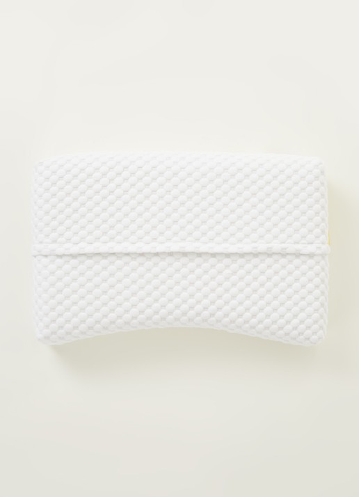 Vandyck Ergonomic 10 zacht hoofdkussen met vulling van natuurlatex 60 x 40 cm  - voorkant 2 wit