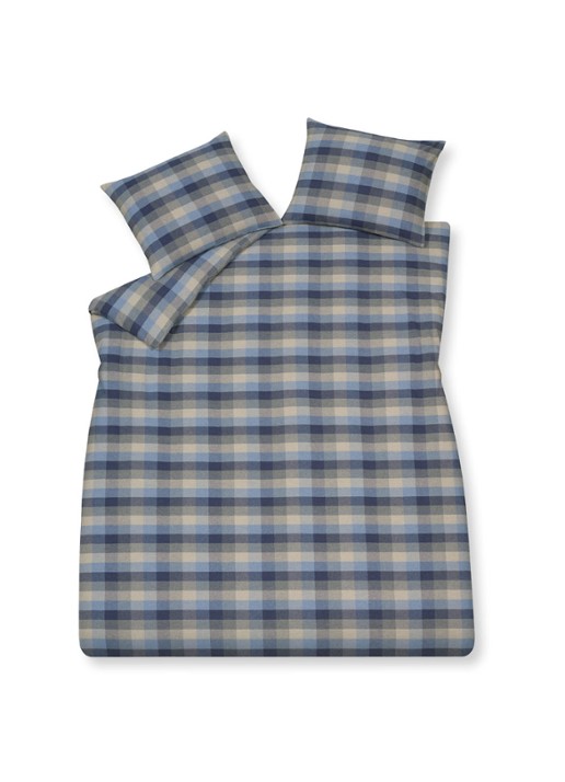 Vandyck Flanel Skagen dekbedovertrekset - inclusief kussenslopen - voorkant donkerblauw