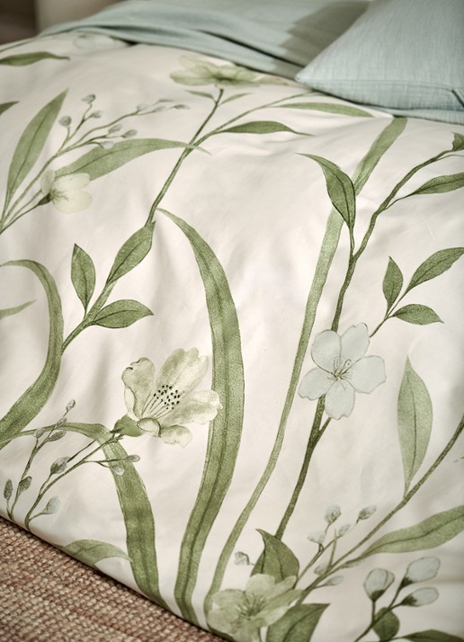 Vandyck Greenmark dekbedovertrekset van katoensatijn 200TC - inclusief kussenslopen - detail 3 beige