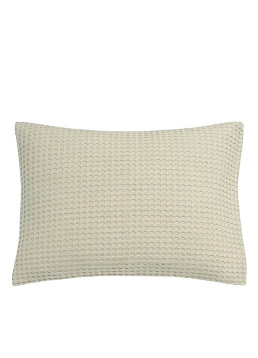 Vandyck Home 71 plaid met wafelstructuur - voorkant 5 gebroken wit