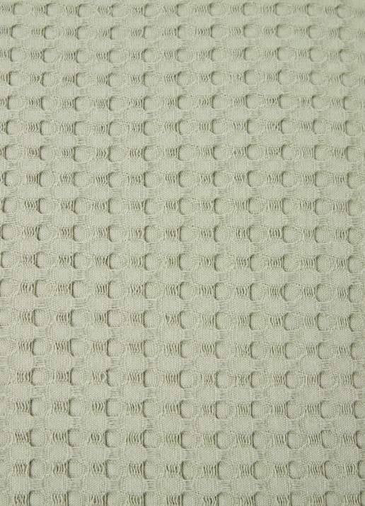 Vandyck Home 71 plaid met wafelstructuur - detail 3 olijfgroen