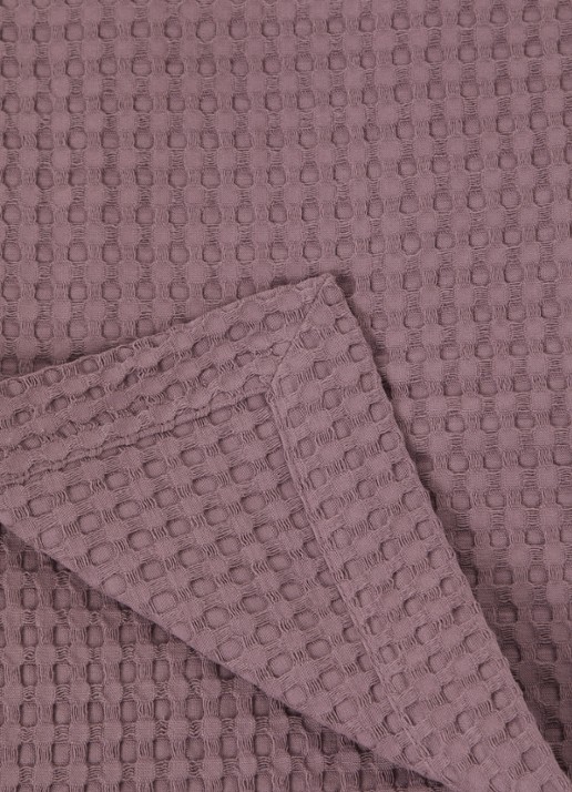 Vandyck Home 71 plaid met wafelstructuur - detail paars