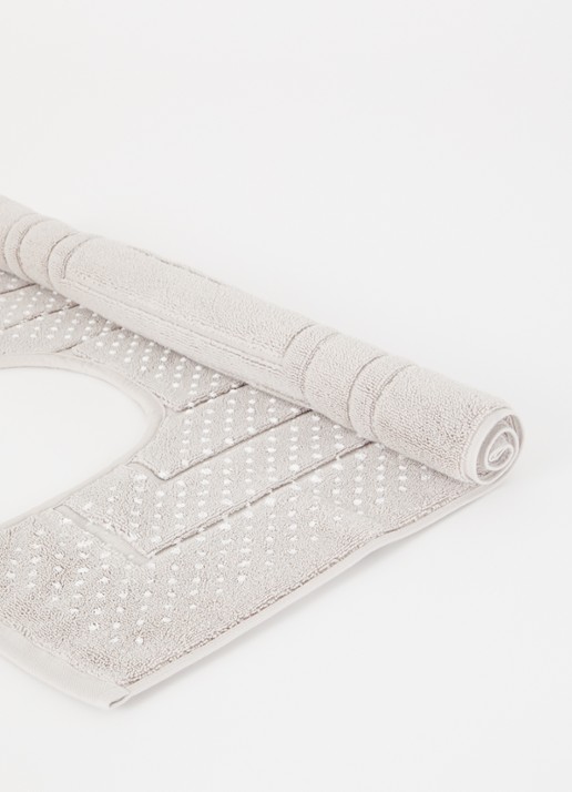 Vandyck Houston toiletmat 1200 gr/m2 - 60 x 60 cm - voorkant 2 lichtgrijs