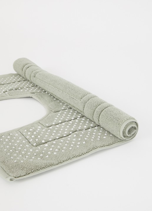 Vandyck Houston toiletmat 1200 gr/m2 - 60 x 60 cm - voorkant 2 lindegroen