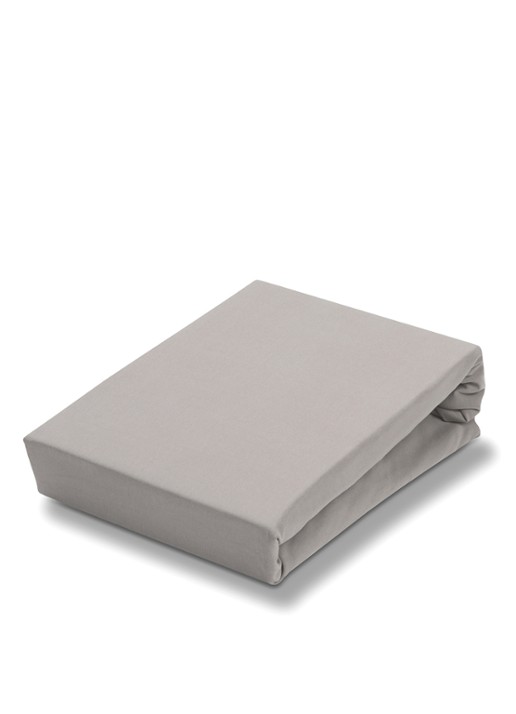 Vandyck Jersey Supreme hoeslaken van katoenjersey, hoekhoogte 30 cm - voorkant grijs