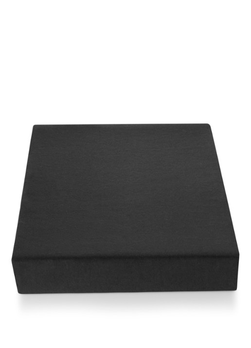 Vandyck Jersey Supreme hoeslaken van katoenjersey, hoekhoogte 30 cm - voorkant antraciet