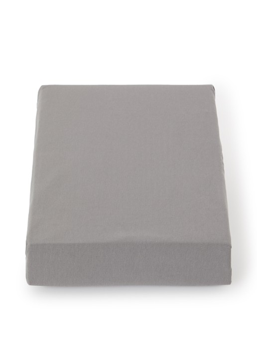 Vandyck Jersey Supreme topper hoeslaken van katoen jersey, hoekhoogte 15 cm - voorkant grijs