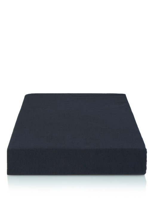 Vandyck Jersey Supreme topper hoeslaken van katoensatijn, hoekhoogte 15 cm - voorkant antraciet