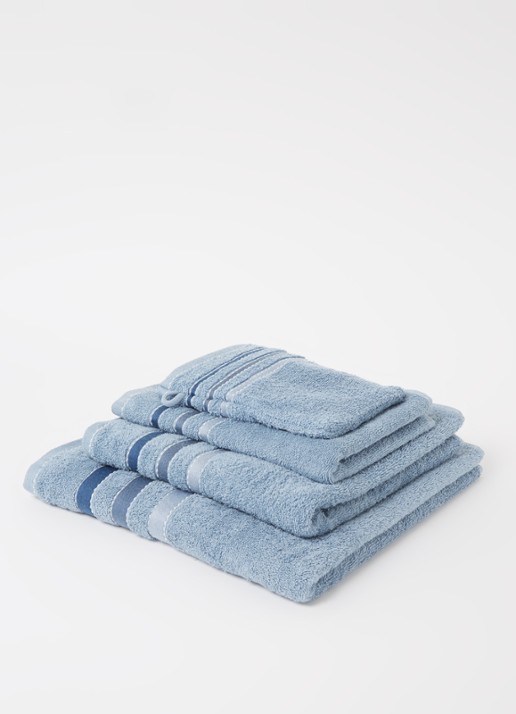 Vandyck Prestige Lines badhanddoek - 500 gr/m2 - 60 x 110 cm - voorkant 6 blauw