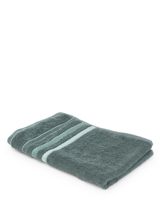 Vandyck Prestige Lines badhanddoek - 500 gr/m2 - voorkant olijfgroen