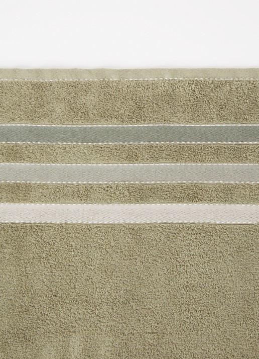 Vandyck Prestige Lines badlaken - 500 gr/m2 - 70 x 140 cm - detail 2 olijfgroen