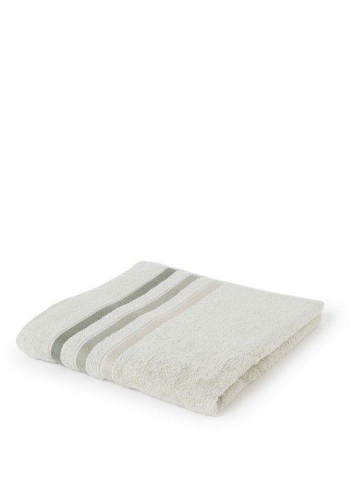 Vandyck Prestige Lines badlaken - 500 gr/m2 - 70 x 140 cm - voorkant 2 lichtgroen