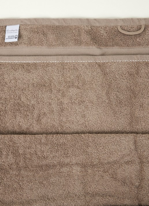 Vandyck Prestige Lines badlaken - 500gr/m2 - 70 x 140 cm  - detail hazelnootbruin
