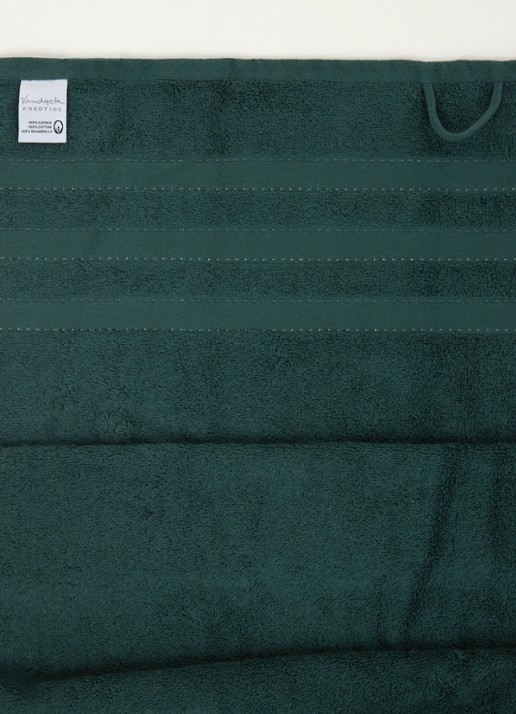 Vandyck Prestige Lines badlaken - 500gr/m2 - 70 x 140 cm  - detail flessengroen