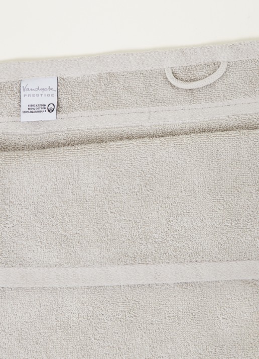 Vandyck Prestige Lines gastendoek - 500 gr/m2 - 40 x 60 cm - detail 3 lichtgrijs