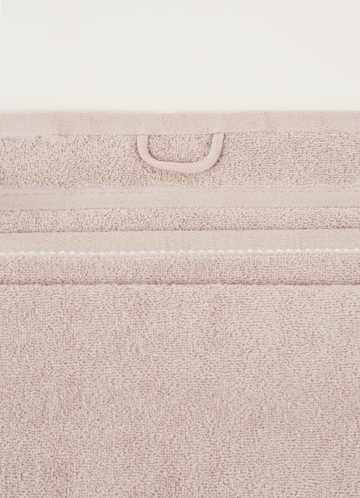 Vandyck Prestige Lines gastendoek - 500gr/m2 - 40 x 60 cm  - detail zand