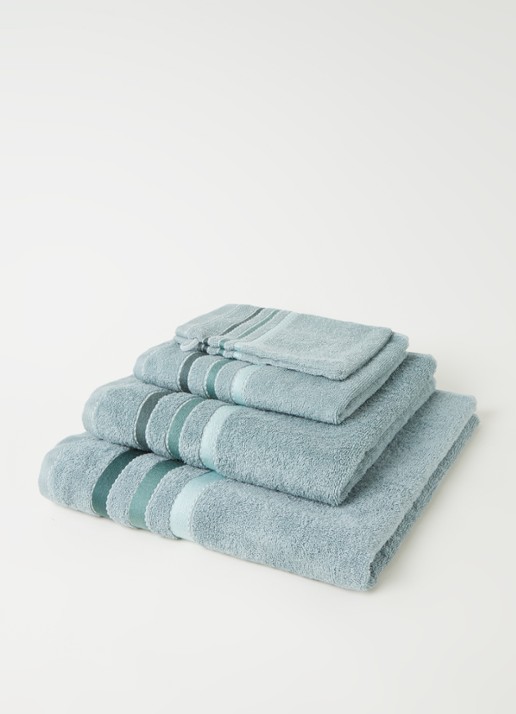 Vandyck Prestige Lines gastendoek - 500gr/m2 - 40 x 60 cm  - voorkant 2 lindegroen