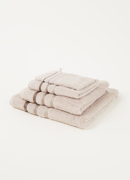 Vandyck Prestige Lines washand - 500 gr/m2 - 16 x 21 cm  - voorkant 2 zand