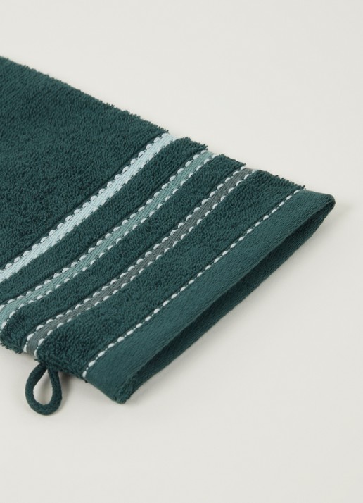 Vandyck Prestige Lines washand - 500 gr/m2 - 16 x 21 cm  - detail 3 flessengroen