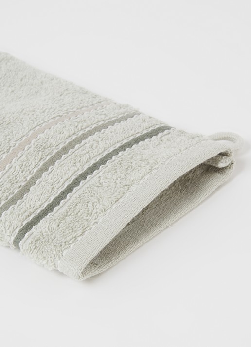 Vandyck Prestige Lines washand - 500 gr/m2 - 16 x 21 cm - detail 3 lichtgrijs
