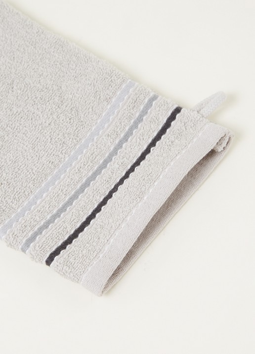 Vandyck Prestige Lines washand - 500 gr/m2 - 60 x 22 cm - detail lichtgrijs