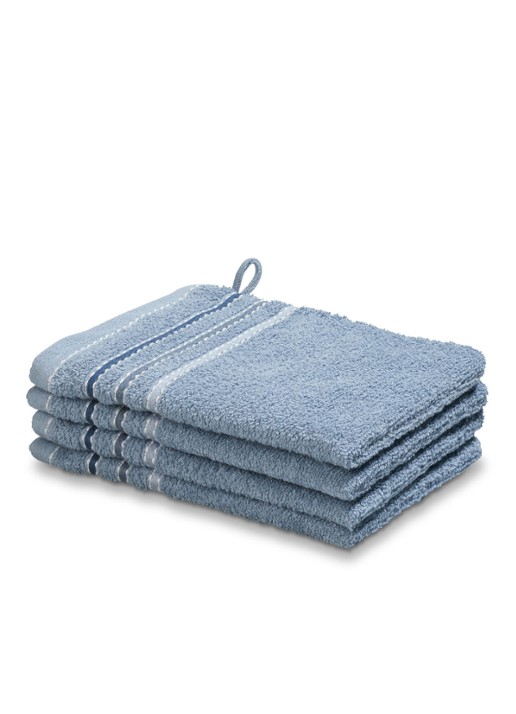 Vandyck Prestige Lines washand - 500 gr/m2 - 60 x 22 cm - detail 4 blauw