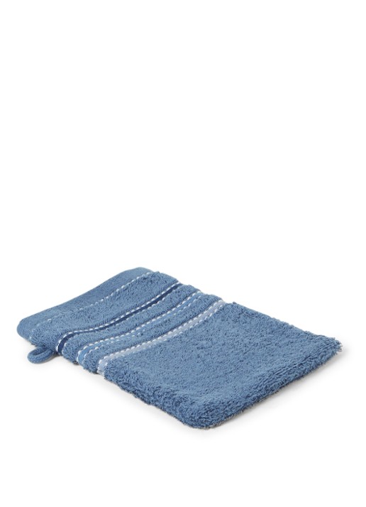 Vandyck Prestige Lines washand - 500 gr/m2 - 60 x 22 cm - voorkant indigo