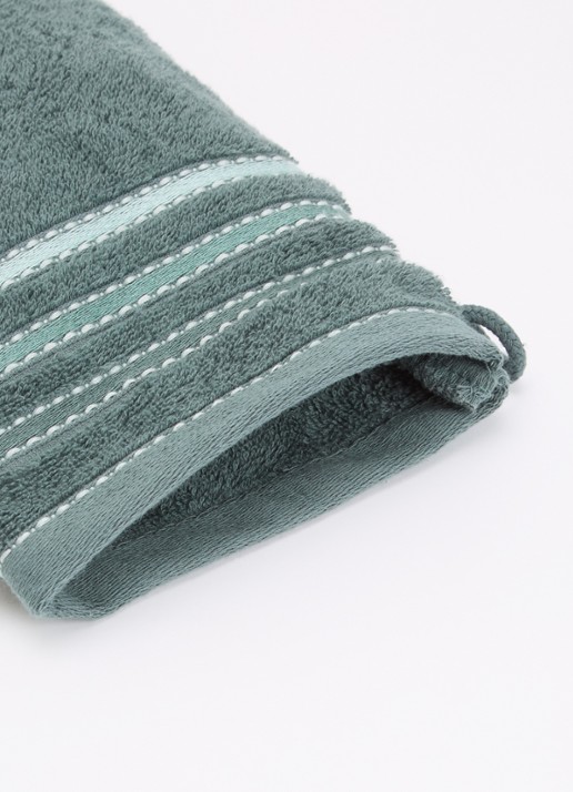 Vandyck Prestige washand - 500 gr/m2 - 16 x 22 cm - detail 3 petrolgroen