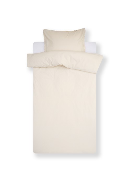 Vandyck Pure 83 dekbedovertrekset van katoen perkal 200 TC - inclusief kussensloop - voorkant 2 beige