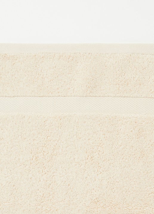 Vandyck Ranger badhanddoek - 650 gr/m2 - 55 x 100 cm - detail creme