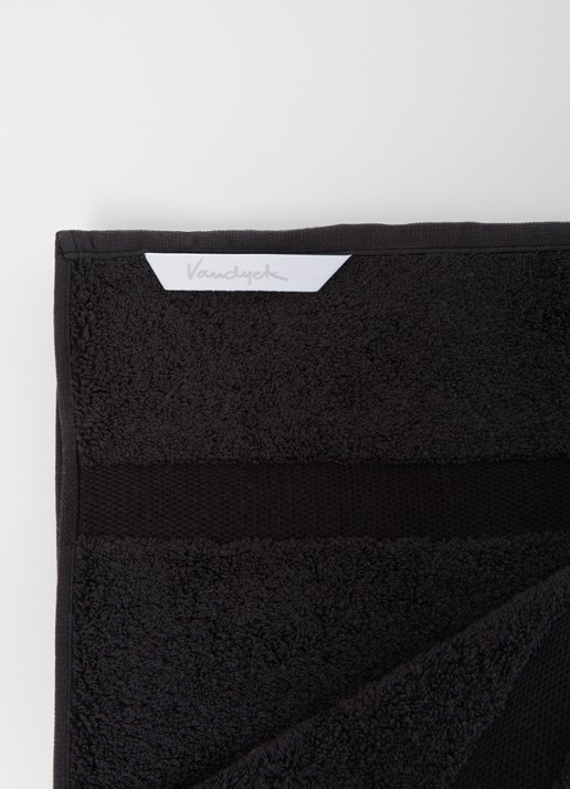 Vandyck Ranger badhanddoek - 650  gr/m2 - 68 x 127 cm - detail zwart