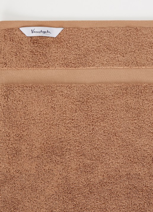 Vandyck Ranger badhanddoek - 650 gr/m2 - 68 x 127 cm - detail 2 lichtbruin