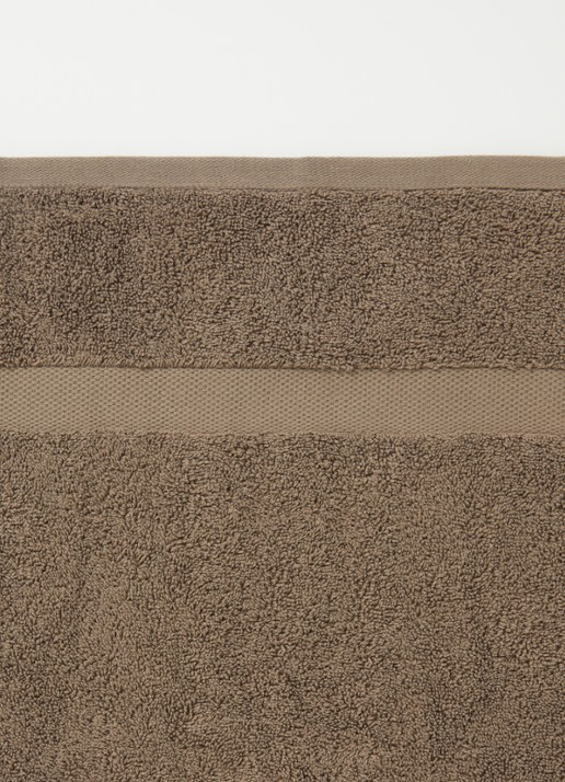 Vandyck Ranger badhanddoek - 650 gr/m2 - 68 x 127 cm - detail bruin