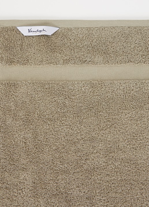 Vandyck Ranger badhanddoek - 650 gr/m2 - 68 x 127 cm - detail groen