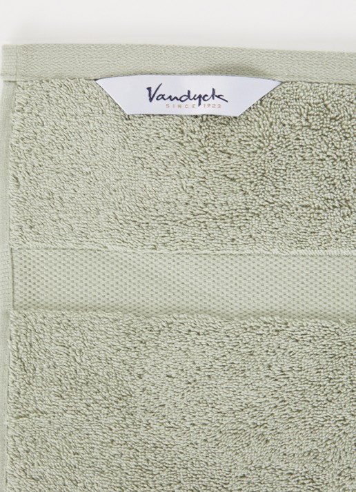 Vandyck Ranger badhanddoek - 650 gr/m2 - 68 x 127 cm - detail olijfgroen