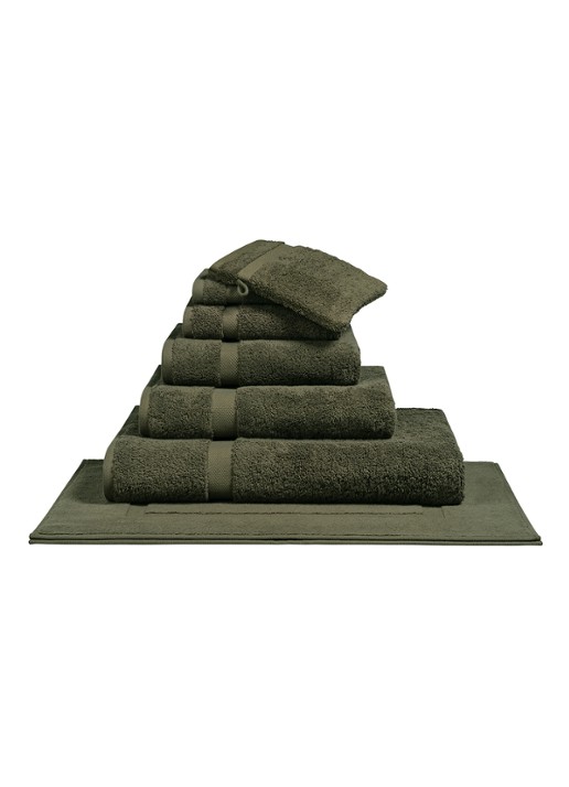 Vandyck Ranger gastendoek - 650 gr/m2 - 40 x 60 cm - voorkant 2 legergroen