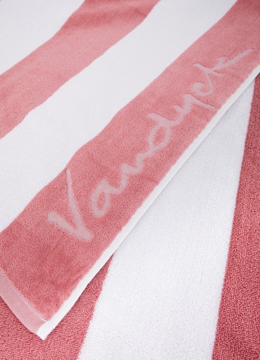 Vandyck Riviera strandlaken 100 x 200 cm  - voorkant 2 roze