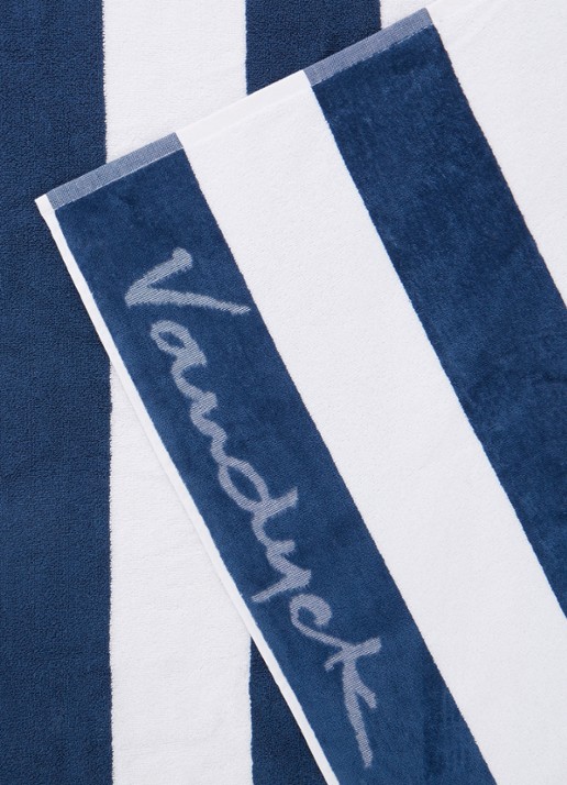 Vandyck Riviera strandlaken 100 x 200 cm  - detail royalblauw