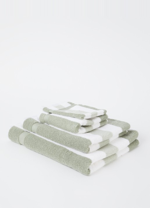 Vandyck Vancouver badhanddoek - 650 gr/m2 - 55 x 100 cm - voorkant 2 lindegroen