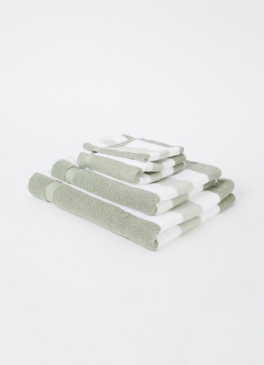 Vandyck Vancouver badhanddoek - 650 gr/m2 - 68 x 127 cm - voorkant 2 lindegroen