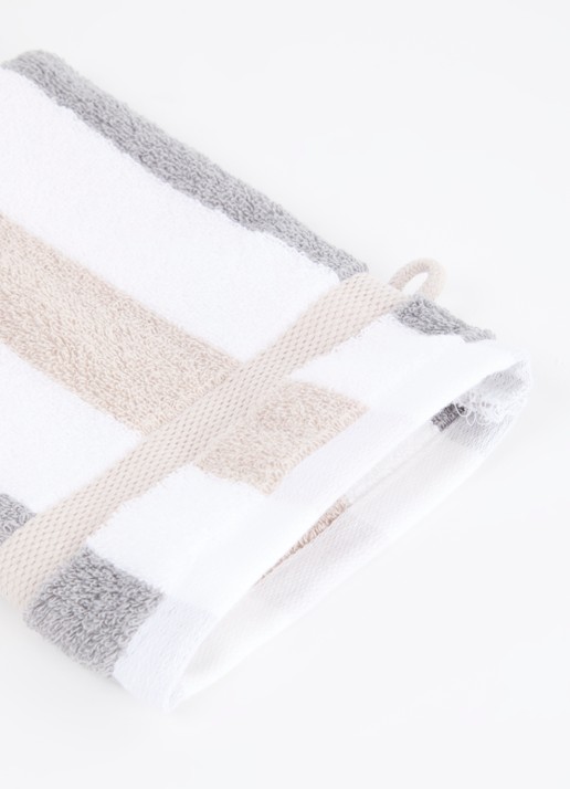 Vandyck Vancouver washand - 650 gr/m2 - 16 x 22 cm  - detail grijs